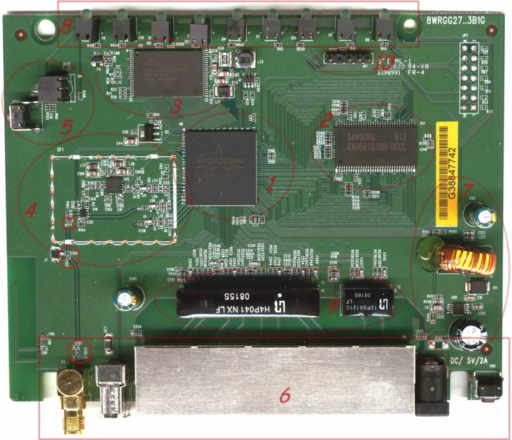 Печатная плата Dlink DIR-320